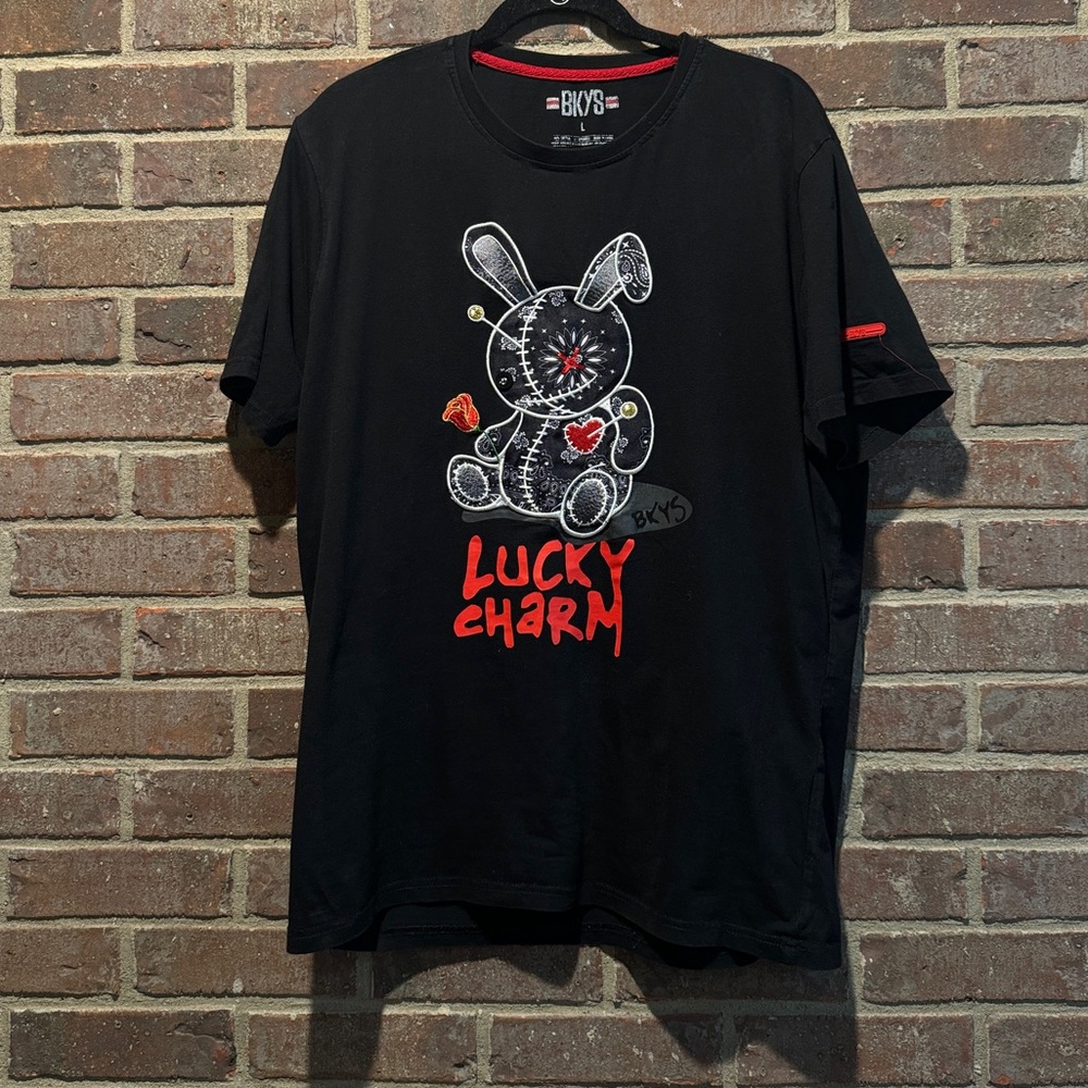 BKYS Crew Neck Black T-shirt Size Large